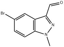 5-BROMO-1-METHYL-1H-INDAZOLE-3-CARBALDEHYDE 结构式