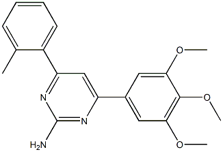 4-(2-methylphenyl)-6-(3,4,5-trimethoxyphenyl)pyrimidin-2-amine 结构式