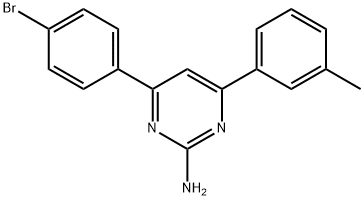 4-(4-bromophenyl)-6-(3-methylphenyl)pyrimidin-2-amine 结构式