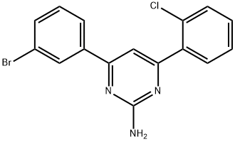 4-(3-bromophenyl)-6-(2-chlorophenyl)pyrimidin-2-amine 结构式