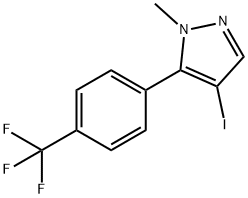 4-iodo-1-methyl-5-(4-(trifluoromethyl)phenyl)-1H-pyrazole 结构式