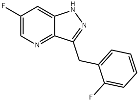 6-fluoro-3-(2-fluorobenzyl)-1H-pyrazolo[4,3-b]pyridine 结构式