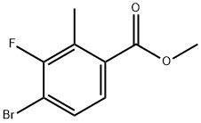 Methyl 4-Bromo-3-fluoro-2-methylbenzoate 结构式
