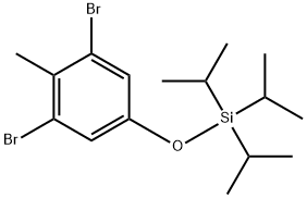 (3,5-Dibromo-4-methylphenoxy)triisopropylsilane 结构式