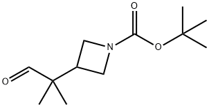 TERT-BUTYL 3-(2-METHYL-1-OXOPROPAN-2-YL)AZETIDINE-1-CARBOXYLATE 结构式