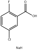 5-氯-2-氟苯甲酸钠 结构式