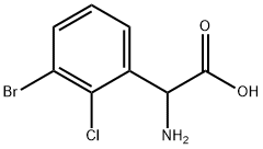 2-AMINO-2-(3-BROMO-2-CHLOROPHENYL)ACETIC ACID 结构式