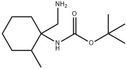 tert-butyl N-[1-(aminomethyl)-2-methylcyclohexyl]carbamate 结构式