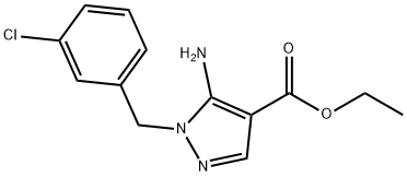 ETHYL 5-AMINO-1-(3-CHLOROBENZYL)-1H-PYRAZOLE-4-CARBOXYLATE 结构式