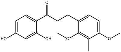 1-(2,4-dihydroxyphenyl)-3-(2,4-dimethoxy-3-methylphenyl)propan-1-one 结构式