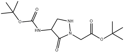 TERT-BUTYL 2-(4-((TERT-BUTOXYCARBONYL)AMINO)-5-OXOPYRAZOLIDIN-1-YL)ACETATE 结构式