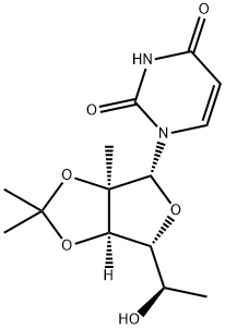 1-((3AR,4R,6R,6AR)-6-((R)-1-羟基乙基)-2,2,3A-三甲基四氢呋喃并[3,4-D][1,3]二噁戊环-4-基)嘧啶-2,4(1H,3H)-二酮 结构式