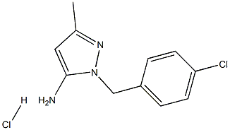 2-[(4-chlorophenyl)methyl]-5-methylpyrazol-3-amine:hydrochloride 结构式