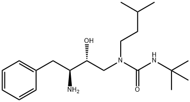 1-((2R,3S)-3-氨基-2-羟基-4-苯基丁基)-3-(叔-丁基)-1-异戊基脲 结构式