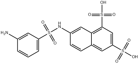 1,3-Naphthalenedisulfonicacid, 7-[[(3-aminophenyl)sulfonyl]amino]- 结构式