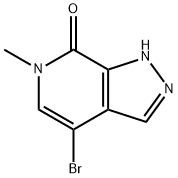 4-溴-6-甲基-1,6-二氢-7H-吡唑并[3,4-C]吡啶-7-酮 结构式