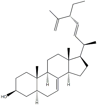 7,22,25-豆甾三烯醇 结构式