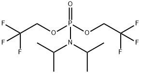 双(2,2,2-三氟乙基)N,N-二异丙基磷酸酰胺酸酯 结构式