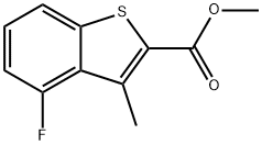 4-FLUORO-3-METHYL-BENZO[B]THIOPHENE-2-CARBOXYLIC ACID METHYL ESTER 结构式