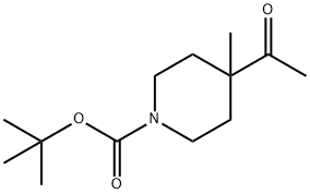 tert-butyl 4-acetyl-4-methylpiperidine-1-carboxylate 结构式