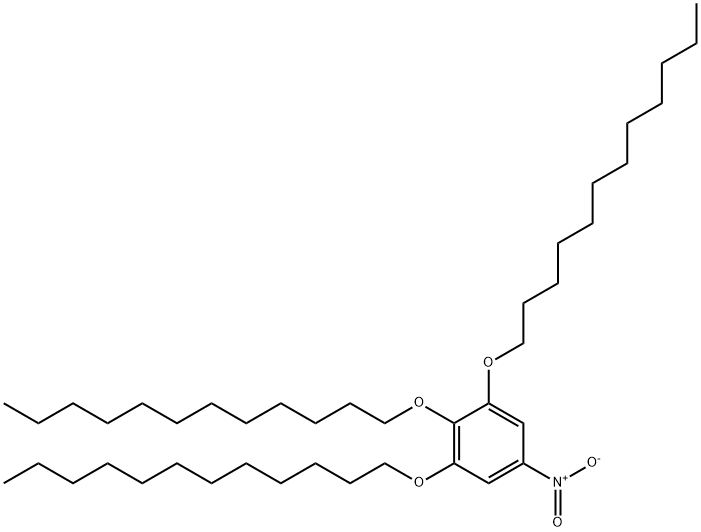 3,4,5-tris(n-dodecan-1-yloxy)-1-nitrobenzene 结构式