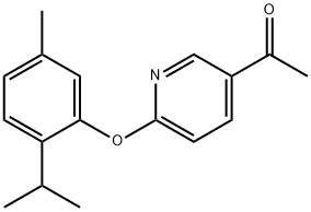 2-(5-甲基-2-异丙基苯氧基)-5-乙酰基吡啶 结构式