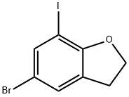 5-bromo-7-iodo-2,3-dihydrobenzofuran 结构式