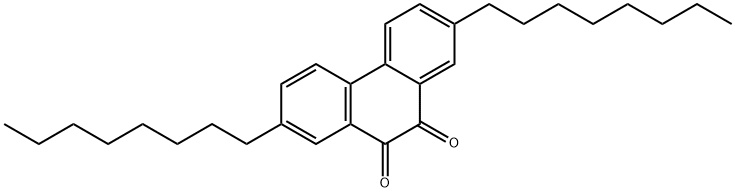 9,10-Phenanthrenedione,2,7-dioctyl- 结构式