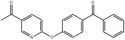 2-(4-二苯甲酮基苯氧基)-5-乙酰基吡啶 结构式