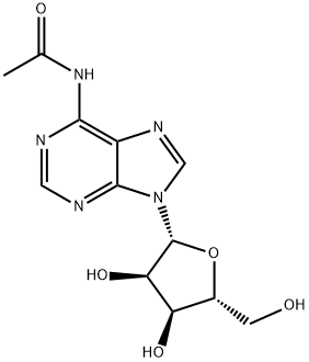 Adenosine, N-acetyl- 结构式