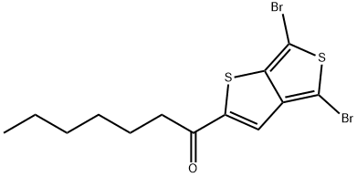 1-(4,6-dibromothieno[3,4-b]thiophen-2-yl)heptan-1-one 结构式
