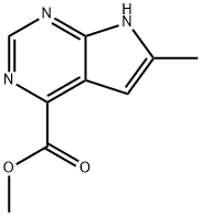 6-METHYL-7H-PYRROLO[2,3-D]PYRIMIDIN-4-CARBOXYLIC ACID METHYL ESTER 结构式