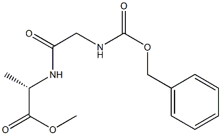((苄氧基)羰基)甘氨酰-L-丙氨酸甲酯 结构式