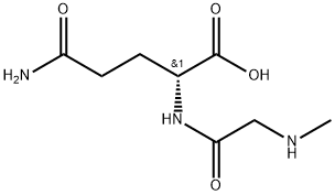 (2R)-4-carbamoyl-2-[2-(methylamino)acetamido]butanoic acid 结构式