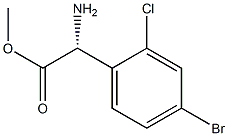 METHYL(2R)-2-AMINO-2-(4-BROMO-2-CHLOROPHENYL)ACETATE 结构式