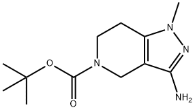 叔丁基3-氨基-1-甲基-6,7-二氢-4H-吡唑并[4,3-C]吡啶-5-羧酸酯 结构式