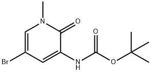 tert-butyl 5-bromo-1-methyl-2-oxo-1,2-dihydropyridin-3-ylcarbamate 结构式