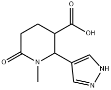 1-Methyl-6-oxo-2-(1H-pyrazol-4-yl)-piperidine-3-carboxylic acid