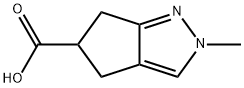 2-甲基-2,4,5,6-四氢环戊二[C]吡唑-5-羧酸 结构式