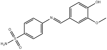 4-[(4-hydroxy-3-methoxybenzylidene)amino]benzenesulfonamide 结构式
