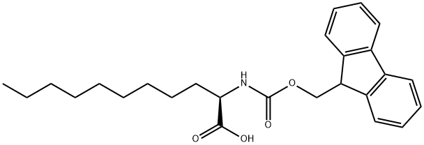 (R)-2-(((((9H-芴-9-基)甲基氧基)羰)氨基)十一烷酸 结构式