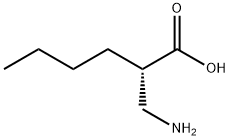 (2S)-2-(aminomethyl)hexanoic acid 结构式
