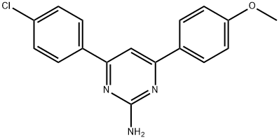 4-(4-chlorophenyl)-6-(4-methoxyphenyl)pyrimidin-2-amine 结构式