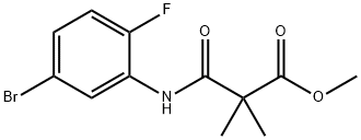 Propanoic acid, 3-[(5-bromo-2-fluorophenyl)amino]-2,2-dimethyl-3-oxo-, methyl ester 结构式