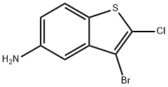 3-溴-2-氯苯并[B]噻吩-5-胺 结构式