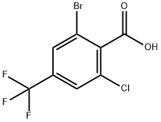 2-溴-6-氯-4-(三氟甲基)苯甲酸 结构式