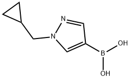 1-(环丙基甲基)-1H-吡唑-4-硼酸 结构式