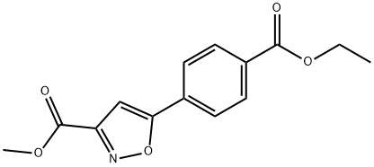 Methyl 5-[4-(Ethoxycarbonyl)phenyl]isoxazole-3-carboxylate 结构式