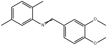 N-(3,4-dimethoxybenzylidene)-2,5-dimethylaniline 结构式