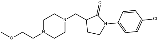 1-(4-氯苯基)-3-((4-(2-甲氧基乙基)哌嗪-1-基)甲基)吡咯烷-2-酮 结构式